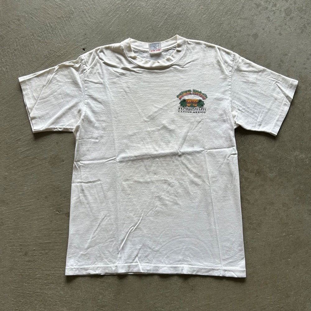Vintage 90s Senor Frogs Shirt Size Large White Cancun Mexico Rasta